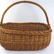 Grote vintage rieten mand