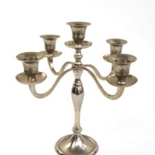 Metalen kandelaar 5 armen