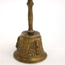 Vintage koperen tafelbel-schoolbel