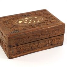 Vintage houten doosje bewerkt