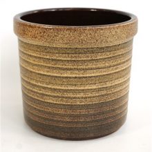 Vintage bloempot bruin