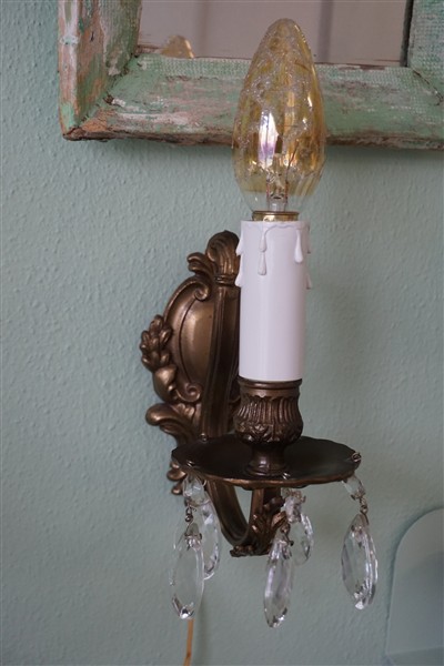 Vintage wandlampje - kaarslampje