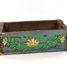 Houten bakje beschilderd India