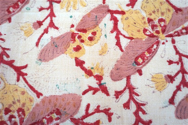 Palid oranje-rood blockprint