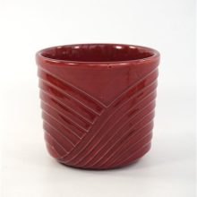 Vintage bloempotje donker roze