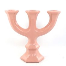Roze kandelaar keramiek
