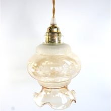 Vintage lampenkap glas geschulpt