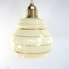 Vintage lampenkap glas met strepen