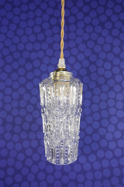 Vintage lampenkapje helder glas