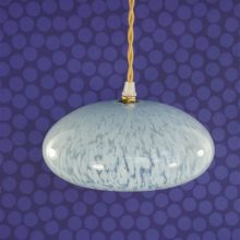 Vintage lampenkap blauw gewolkt - Clichy