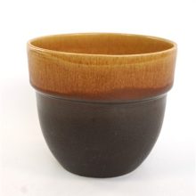 Vintage bloempot bruin