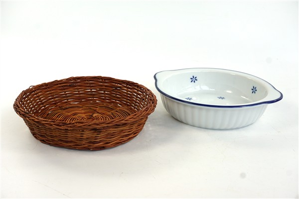 4x vintage schaaltjes in mand