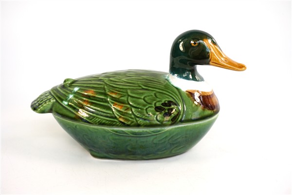 Vintage terrine eend keramiek - Michel Caugant