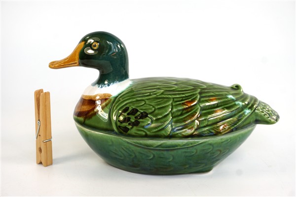 Vintage terrine eend keramiek - Michel Caugant