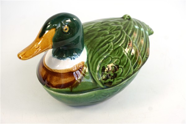 Vintage terrine eend keramiek - Michel Caugant