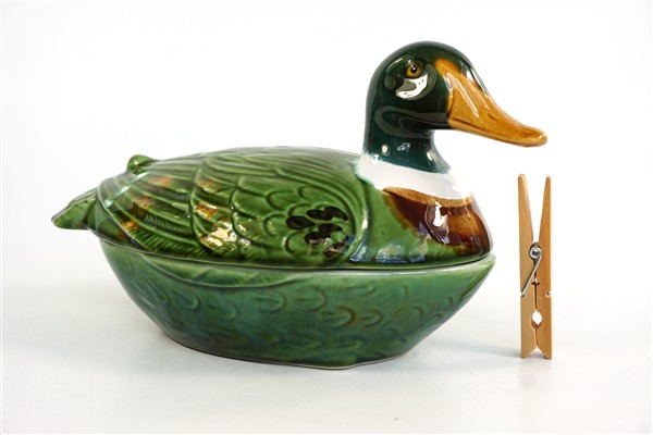 Vintage terrine eend keramiek - Michel Caugant