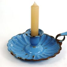 Emaille kandelaar blaker brocante