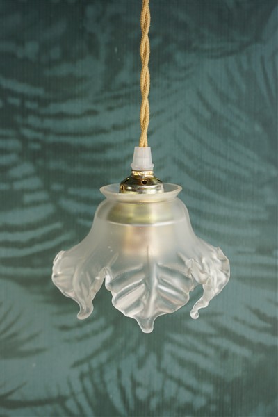 Vintage glazen lamp melkglas