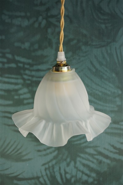 Vintage lampenkapje melkglas