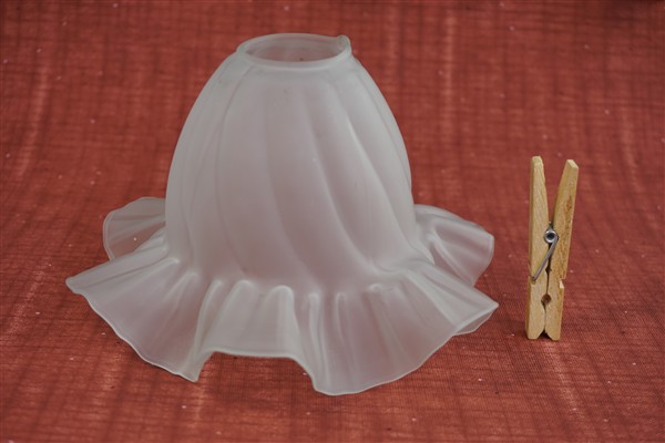 Vintage lampenkapje melkglas