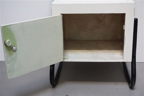 Vintage nachtkastje buisframe Bauhaus
