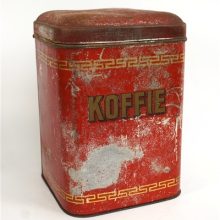 Antiek koffie blik