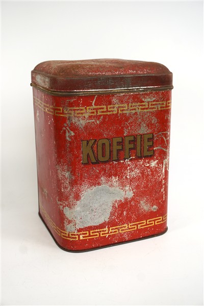 Antiek koffie blik