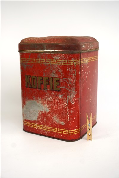 Antiek koffie blik