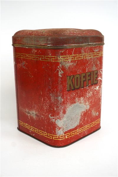Antiek koffie blik