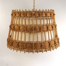 Vintage lampenkap rotan naturel