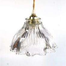 Vintage helder glas holophone lampenkap