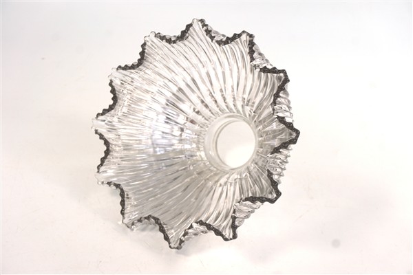 Vintage helder glas holophone lampenkap
